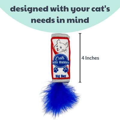 Show full view: Huxley & Kent Cat Cats Blue Ribbon Cat Toy, White/Red/Blue slide 3 of 8