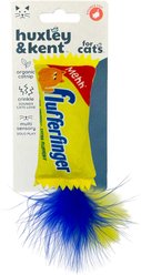 Huxley & Kent Cat Flufferfinger Cat Toy, Yellow/Blue