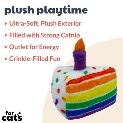 Show full view: Huxley & Kent Cat Funfetti Cake Cat Toy, White slide 3 of 6