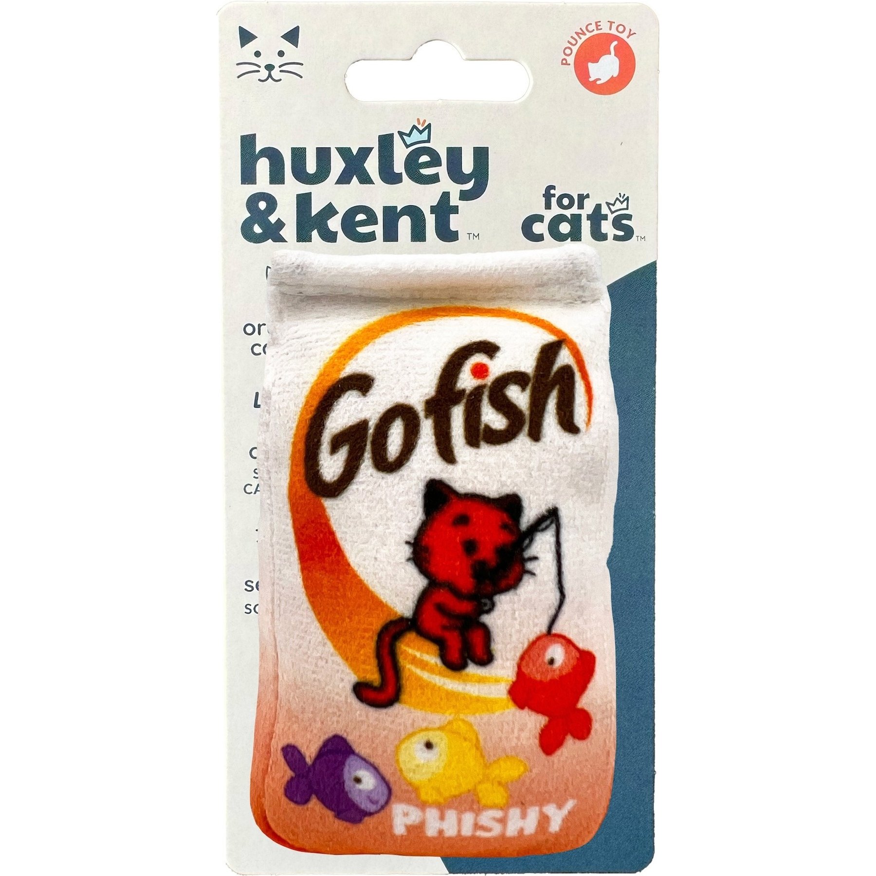 Huxley & Kent Cat Go Fish Phishy Cat Toy, White/Orange
