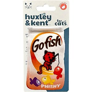 Huxley & Kent Cat Go Fish Phishy Cat Toy, White/Orange