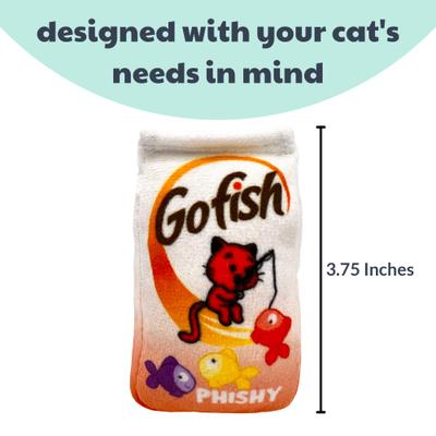 Show full view: Huxley & Kent Cat Go Fish Phishy Cat Toy, White/Orange slide 3 of 9