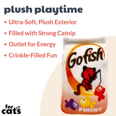 Show full view: Huxley & Kent Cat Go Fish Phishy Cat Toy, White/Orange slide 2 of 9