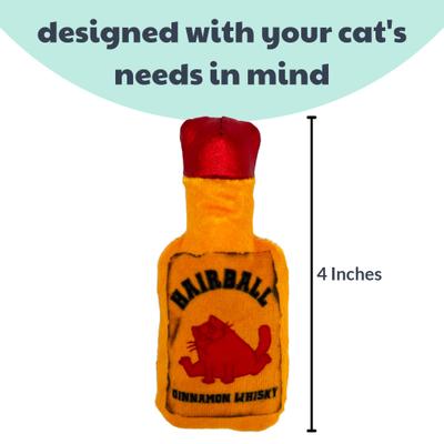 Show full view: Huxley & Kent Cat Hairball Cinnamon Whisky Cat Toy, Tan/Red slide 4 of 8