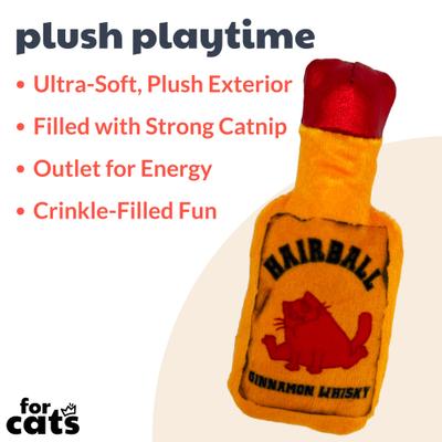Show full view: Huxley & Kent Cat Hairball Cinnamon Whisky Cat Toy, Tan/Red slide 3 of 8