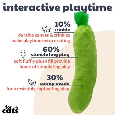 Show full view: Huxley & Kent Cat Kicker Pickle Cat Toy, Green slide 2 of 8