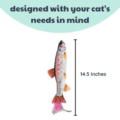 Show full view: Huxley & Kent Cat Kicker Rainbow Trout Cat Toy, Multicolor slide 4 of 8