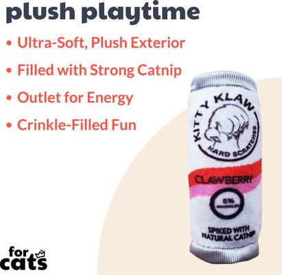 Show full view: Huxley & Kent Cat Kitty Klaw Clawberry Cat Toy, White/Pink slide 2 of 7