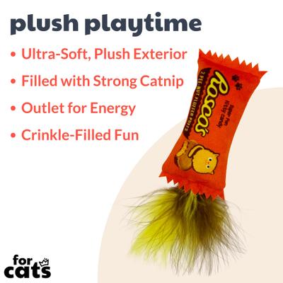 Show full view: Huxley & Kent Cat Roscos Fluffer Puffs Cat Toy, Orange slide 2 of 6