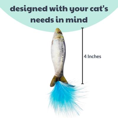 Show full view: Huxley & Kent Cat Sardine Cat Toy, Gray slide 4 of 5
