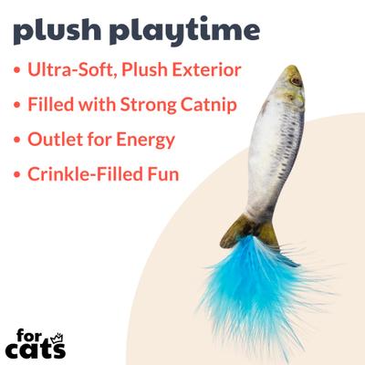 Show full view: Huxley & Kent Cat Sardine Cat Toy, Gray slide 3 of 5