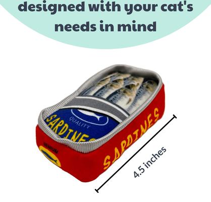 Show full view: Huxley & Kent Cat Sardine Tin Cat Toy, Brown slide 3 of 7