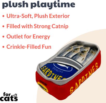 Show full view: Huxley & Kent Cat Sardine Tin Cat Toy, Brown slide 2 of 7