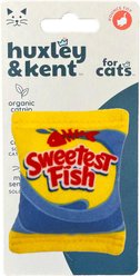 Huxley & Kent Cat Sweetest Fish Cat Toy, Yellow/Red