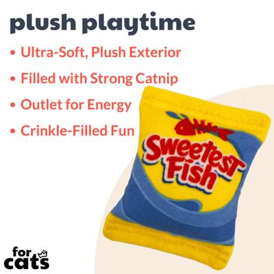 Show full view: Huxley & Kent Cat Sweetest Fish Cat Toy, Yellow/Red slide 2 of 6