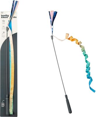 Show full view: Huxley & Kent Cat Wand Dance & Lure Aqua Cat Toy, Multicolor slide 1 of 9