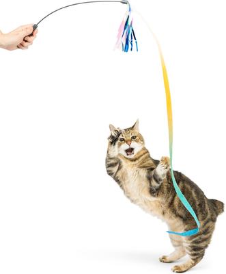 Show full view: Huxley & Kent Cat Wand Dance & Lure Aqua Cat Toy, Multicolor slide 4 of 9