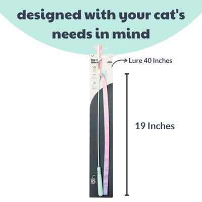 Show full view: Huxley & Kent Cat Wand Dance & Lure Pastel Cat Toy slide 3 of 9