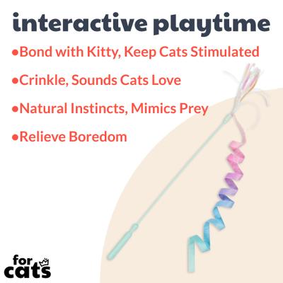 Show full view: Huxley & Kent Cat Wand Dance & Lure Pastel Cat Toy slide 2 of 9