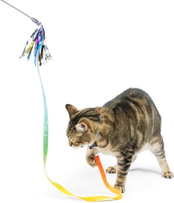 Show full view: Huxley & Kent Cat Wand Dance & Lure Rainbow Cat Toy, Rainbow slide 4 of 8