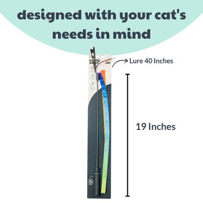 Show full view: Huxley & Kent Cat Wand Dance & Lure Rainbow Cat Toy, Rainbow slide 3 of 8