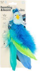 Huxley & Kent Cat Wand Refill 2 Pack Birdy Feather Teasers Cat Toy, Blue