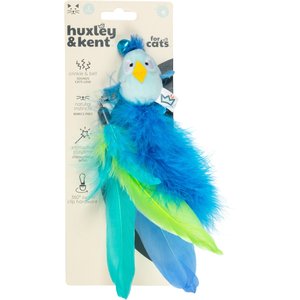 Huxley & Kent Cat Wand Refill 2 Pack Birdy Feather Teasers Cat Toy, Blue