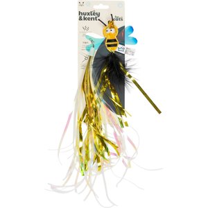 Huxley & Kent Cat Wand Refill 2 Pack Buzz Bee Streamers Cat Toy, Yellow/Black