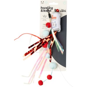 Huxley & Kent Cat Wand Refill 2 Pack Purrs Light Streamers Cat Toy, Gray/Red