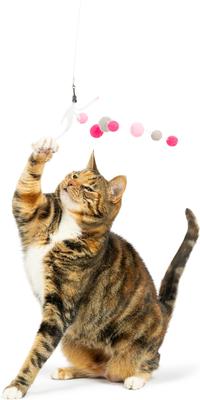 Show full view: Huxley & Kent Cat Wand Refill 3 Pack Pink Mouse Tails Teasers Cat Toy, Pink/Gray slide 6 of 9