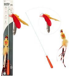 Huxley & Kent Cat Wand Teaser Hairball Whisky Cat Toy, Tan/Red