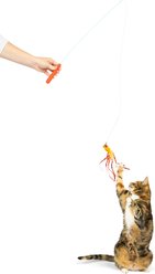 Huxley & Kent Cat Wand Teaser Hairball Whisky Cat Toy, Tan/Red slide 2 of 9