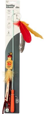 Show full view: Huxley & Kent Cat Wand Teaser Hairball Whisky Cat Toy, Tan/Red slide 9 of 10