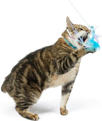 Show full view: Huxley & Kent Cat Wand Wire Dragonfly & Mouse Cat Toy, Blue/Gray/Yellow slide 5 of 11