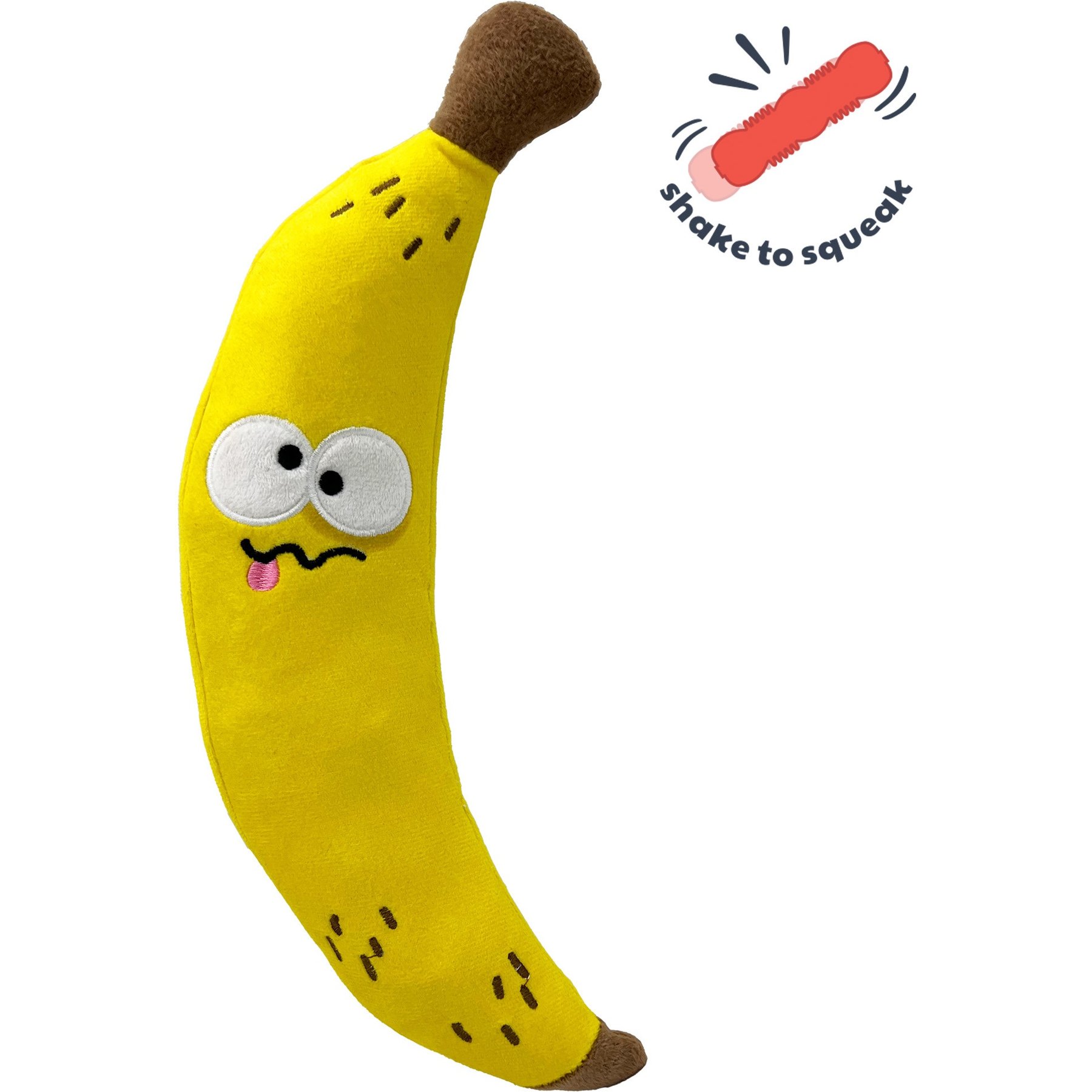 Huxley & Kent Dog Fetchies Bruiser Banana Dog Toy, Yellow, Large