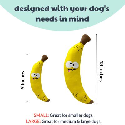 Show full view: Huxley & Kent Dog Fetchies Bruiser Banana Dog Toy, Yellow, Small slide 3 of 10