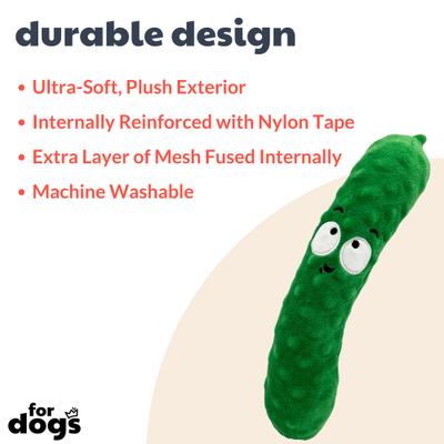 Show full view: Huxley & Kent Dog Fetchies Dell Pickle Dog Toy, Green, Small slide 2 of 10