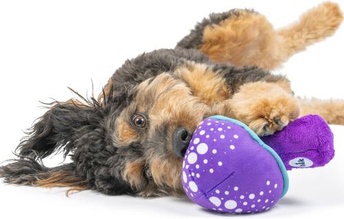 Show full view: Huxley & Kent Dog Fetchies Mellow Mushroom Dog Toy, Purple/Blue, Large slide 7 of 8