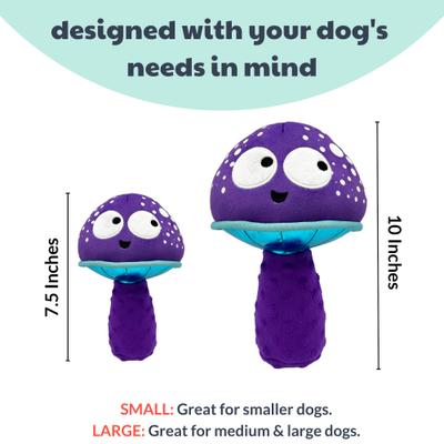 Show full view: Huxley & Kent Dog Fetchies Mellow Mushroom Dog Toy, Purple/Blue, Small slide 3 of 8