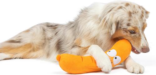 Show full view: Huxley & Kent Dog Fetchies Sammy Sausage Dog Toy, Brown, Large slide 6 of 9