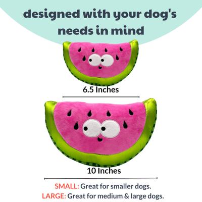 Show full view: Huxley & Kent Dog Fetchies Walter Melon Dog Toy, Pink/Green, Large slide 3 of 9