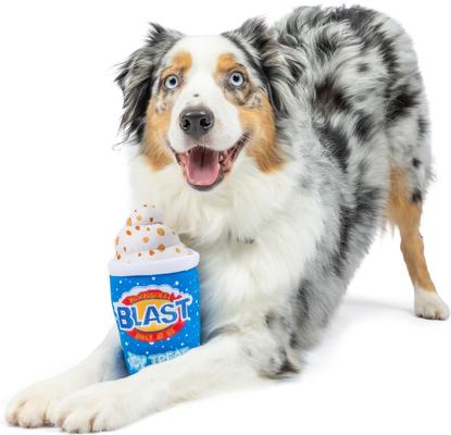 Show full view: Huxley & Kent Dog Power Plush Arctic Blast Treat Dog Toy, Blue, Large slide 4 of 9