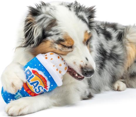 Show full view: Huxley & Kent Dog Power Plush Arctic Blast Treat Dog Toy, Blue, Large slide 5 of 9