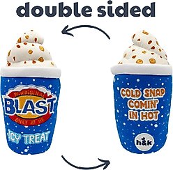 Huxley & Kent Dog Power Plush Arctic Blast Treat Dog Toy, Blue, Small