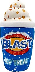 Huxley & Kent Dog Power Plush Arctic Blast Treat Dog Toy, Blue, Small slide 2 of 8