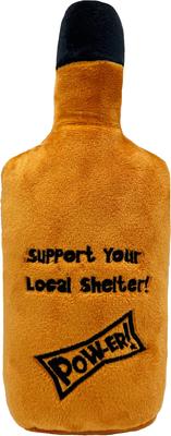 Show full view: Huxley & Kent Dog Power Plush Bad Dog Jack's Whiskey Dog Toy, Black/Tan, Large slide 9 of 10