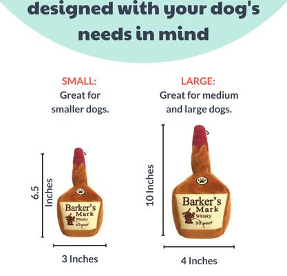 Show full view: Huxley & Kent Dog Power Plush Barker's Mark Dog Toy, Brown, Large slide 3 of 8