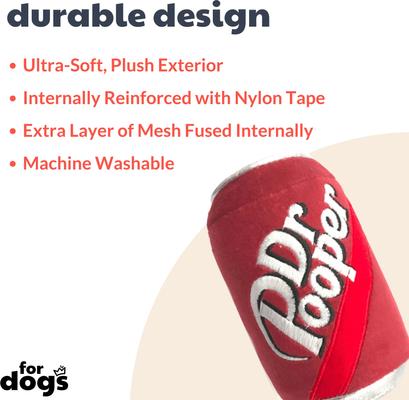 Show full view: Huxley & Kent Dog Power Plush Dr Pooper Dog Toy, Red, Large slide 2 of 8