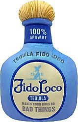 Huxley & Kent Dog Power Plush Fido Loco Tequila Dog Toy, Blue, Large