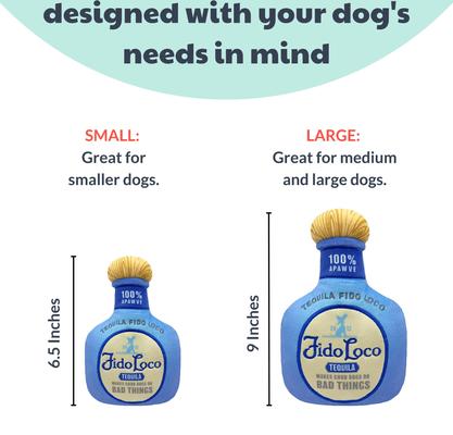 Show full view: Huxley & Kent Dog Power Plush Fido Loco Tequila Dog Toy, Blue, Small slide 3 of 10